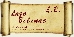 Lazo Bilinac vizit kartica